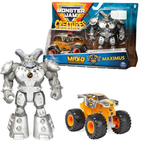 OUTLET Monster Jam Creatures Max-D Maximus pojazd + figurka USZKODZONE OPAKOWANIE
