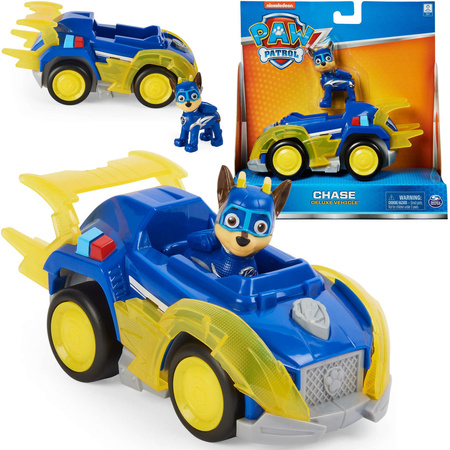 OUTLET Psi Patrol Chase figurka + pojazd deluxe Mighty Pups Kosmopieski USZKODZONE OPAKOWANIE