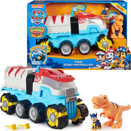 OUTLET Psi Patrol Patrolowiec Dino Rescue + figurki Chase i dinozaur USZKODZONEOPAKOWANIE