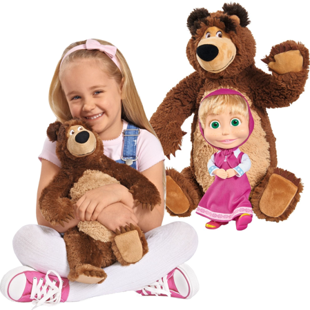 OUTLET Simba Masza i Niedźwiedź 2w1  lalka Masza 22 cm i maskotka niedźwiedzia Miszy 42 cm NIEKOMPLETNA