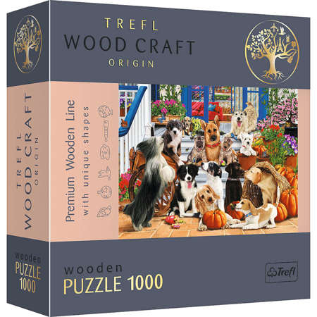 OUTLET Trefl Puzzle drewniane Psia przyjaźń 1000 elementów USZKODZONE OPAKOWANIE