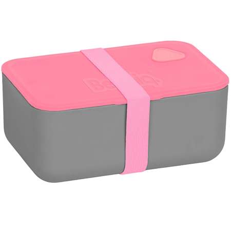 Paso BeUniq Śniadaniówka Pojemnik Lunch Box szaro-różowy z gumką 750 ml