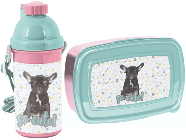 Paso Zestaw Bidon i Śniadaniówka Buldog So Cute