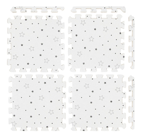 Piankowa mata puzzlowa w gwiazdki 36 szt 30x30x1cm