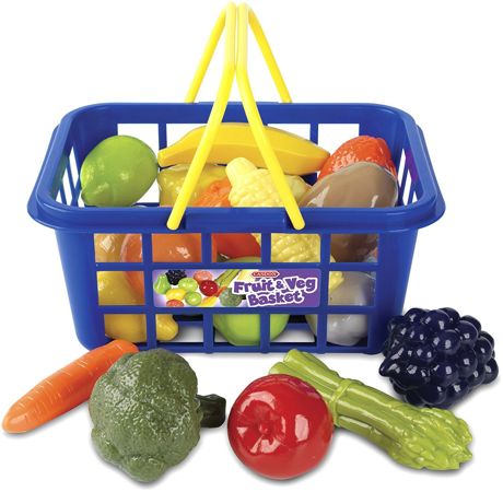 Plastikowe warzywa owoce do kuchni koszyk sklepowy zakupy Casdon