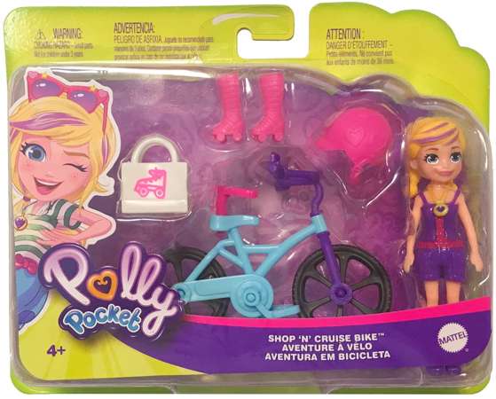 Polly Pocket Lalka z rowerem + akcesoria 