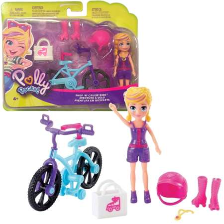 Polly Pocket Lalka z rowerem + akcesoria 