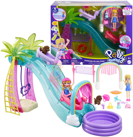 Polly Pocket zestaw Słoneczny Park Wodny laleczka i akcesoria