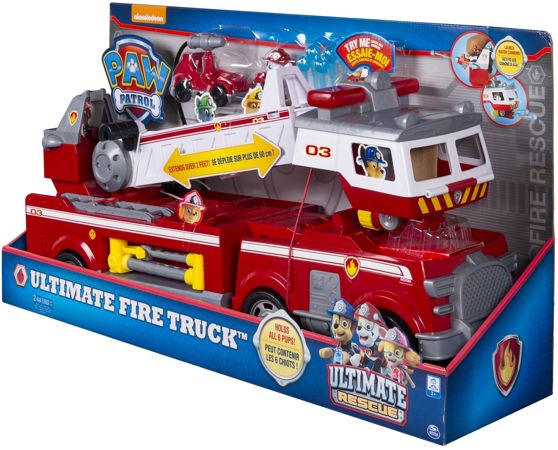 Psi Patrol Marshall Wielki Wóz Strażacki Ultimate Fire Truck światło i dźwięk