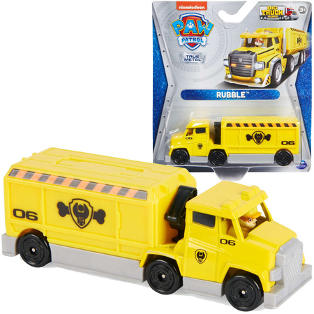Psi Patrol Metalowa mini ciężarówka Rubble Big Truck Pups True Metal