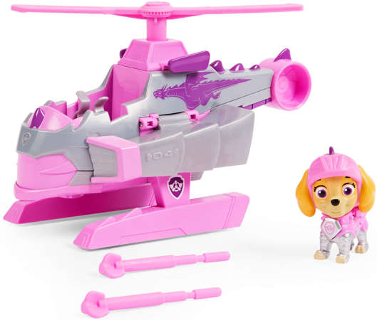 Psi Patrol Rescue Knights Rycerze Skye figurka i pojazd helikopter