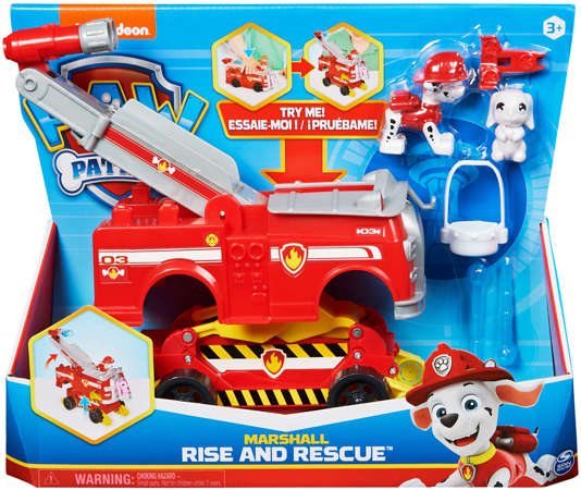 Psi Patrol Rise and Rescue Marshall figurka i transformujący wóz strażacki