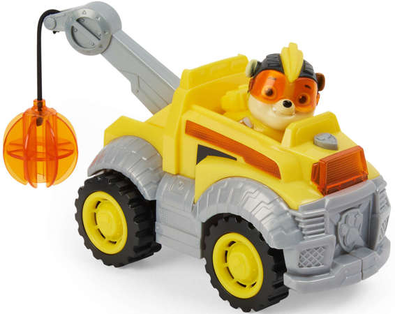 Psi Patrol Rubble figurka + pojazd deluxe Mighty Pups Kosmopieski