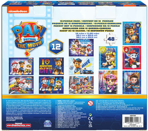 Psi Patrol The Movie Film wielki zestaw Puzzle 12w1