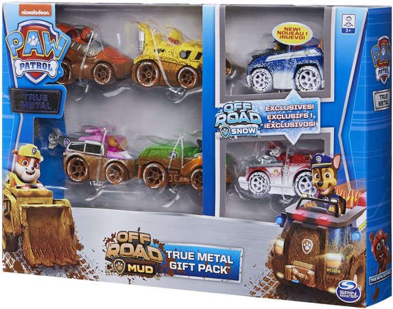 Psi Patrol zestaw 6 metalowe pojazdy z figurkami true metal Off road
