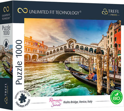 Puzzle 1000 Pałac Most Rialto, Wenecja, Włochy Unlimited Fit Technology