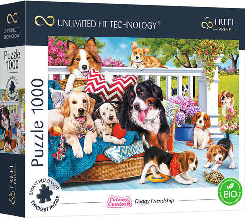 Puzzle 1000 Pieski Doggy Friendship Unlimited Fit Technology