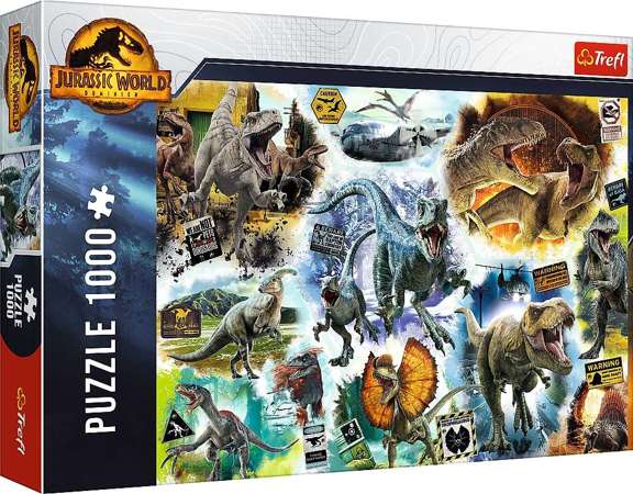 Puzzle 1000 elementów Na tropie dinozaurów Jurassic World