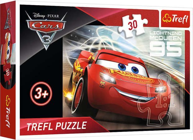 Puzzle 30 elementów Zygzak McQueen Disney Auta 3 