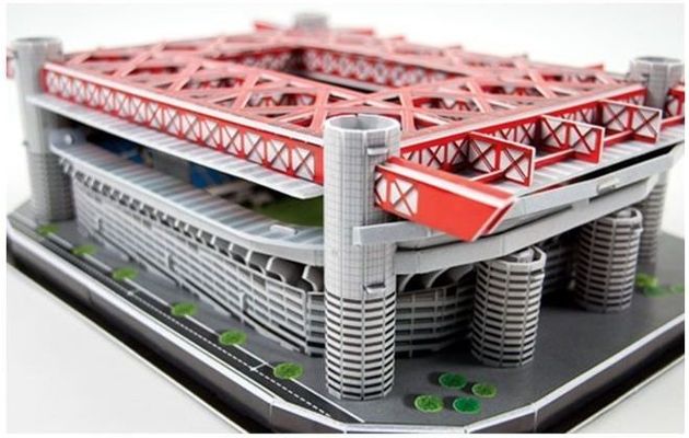 Puzzle 3D Model stadionu San Siro A.C. Milan Inter Mediolan