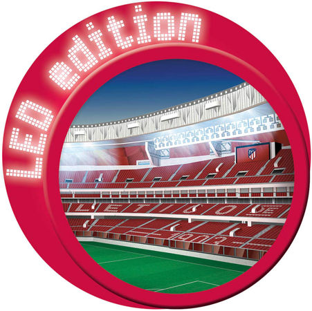 Puzzle 3D model stadionu Wanda Metropolitano z podświetleniem LED Atletico Madryt