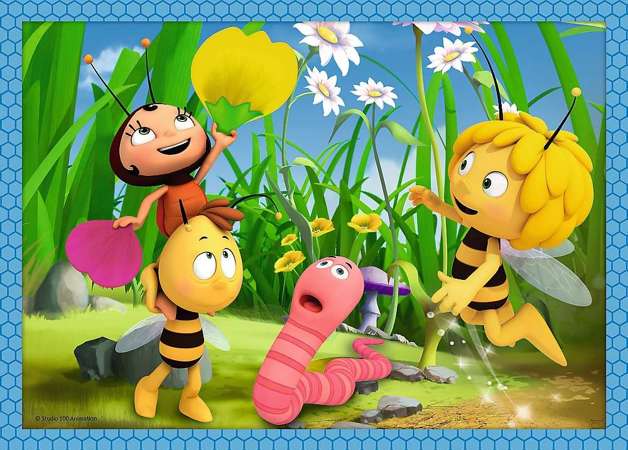 Puzzle 4w1 Przygody Pszczółki Mai 71 elementów