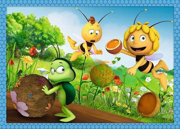 Puzzle 4w1 Przygody Pszczółki Mai 71 elementów