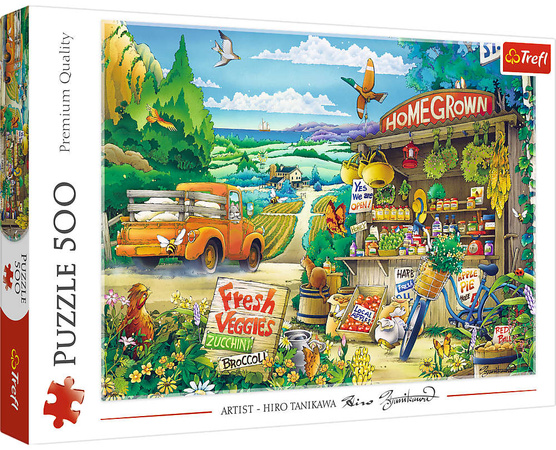 Puzzle 500 elementów Poranek na wsi