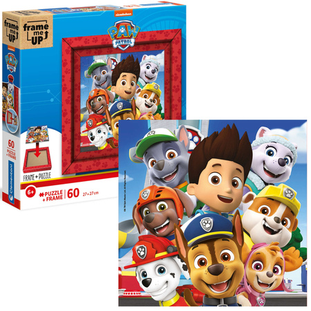 Puzzle 60 elementów z ramką Psi Patrol