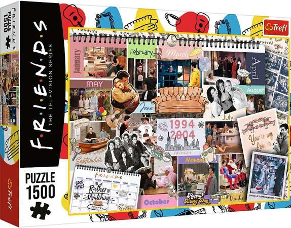 Puzzle Friends Przyjaciele Kartka z kalendarza 1500 elementów