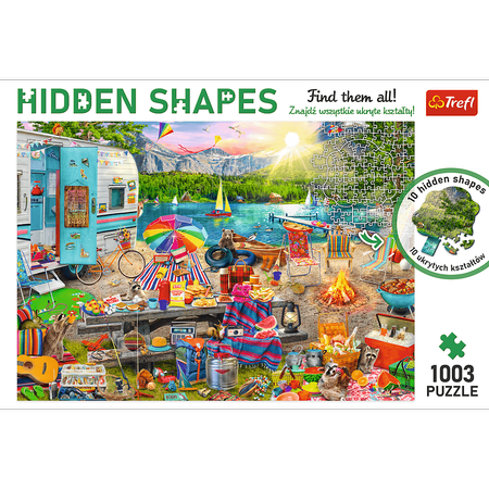 Puzzle Hidden Shapes, Wycieczka kamperem, 1003 elementy, Trefl 10677