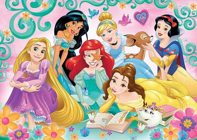 Puzzle Księżniczki Disney 200 elementów Disney Princess Radosny świat księżniczek