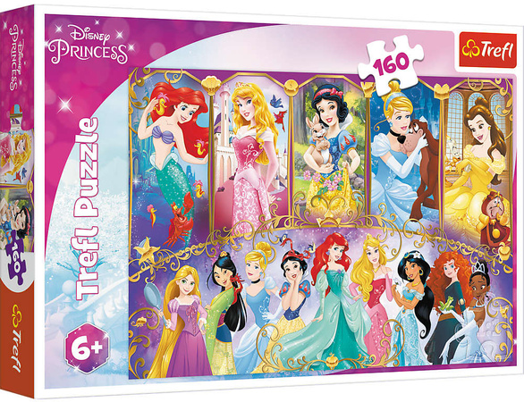 Puzzle Księżniczki Disney Portrety księżniczek 160 elementów Trefl
