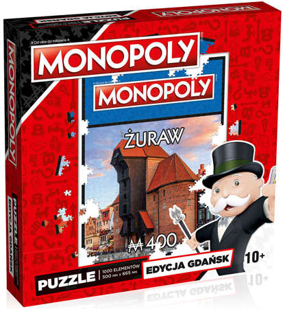 Puzzle Monopoly Gdańsk Żuraw Gdański 1000 elementów Winning Moves