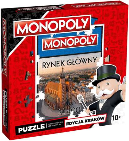 Puzzle Monopoly Kraków Rynek Główny 1000 elementów Winning Moves