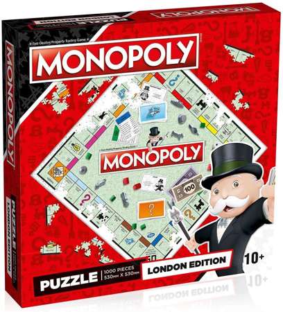 Puzzle Monopoly Londyn plansza 1000 elementów Winning Moves