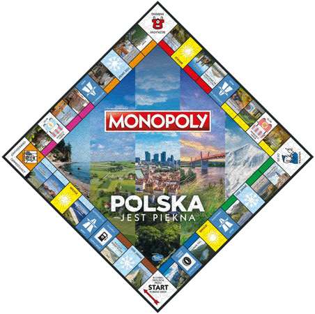 Puzzle Monopoly Polska jest piękna plansza 1000 elementów Winning Moves