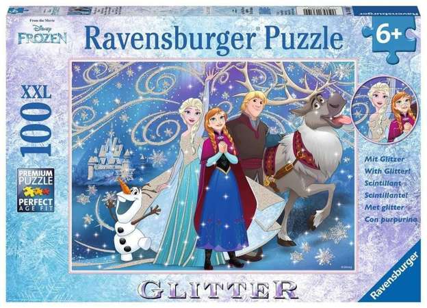 RAVENSBURGER Puzzle błyszczące 100 Kraina Lodu 136100