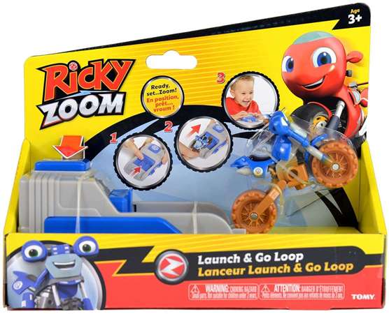 Ricky Zoom wyrzutnia + figurka: Motocykl Loop 
