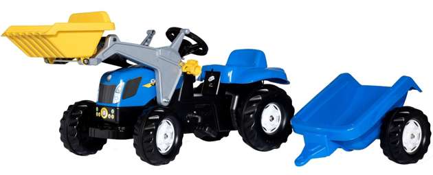 Rolly Kid Duży Traktor New Holland z łyżką i przyczepą dla dzieci