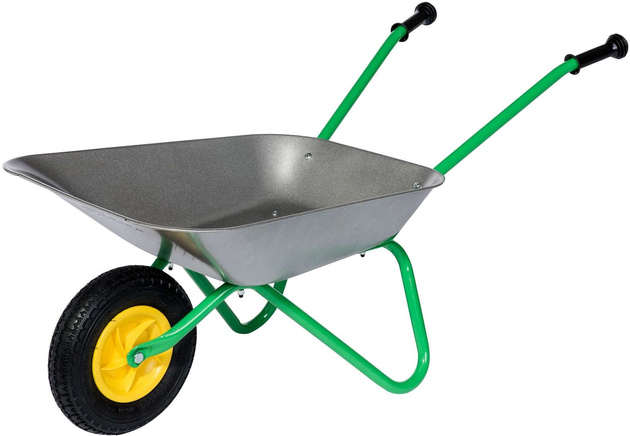 Rolly Toys Taczka ogrodowa metalowa dla dzieci (srebrna)
