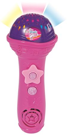 Różowy mikrofon dla dziewczynek ze światłem i dźwiękami
