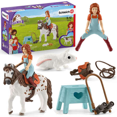 Schleich Horse Club zestaw figurka Mia i koń Spotty