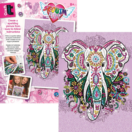 Sequin Art Cekinowy obraz Zestaw kreatywny Słoń Elephant