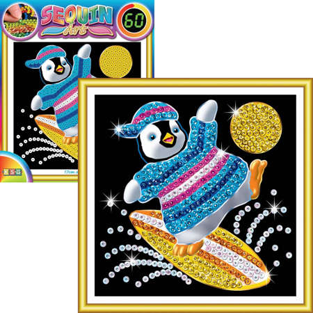 Sequin Art Obraz z cekinów Zestaw kreatywny Pingwin
