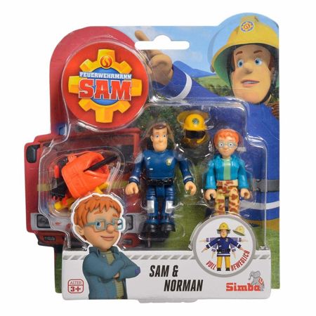 Simba Strażak Sam, 2 figurki Sam i Norman oraz akcesoria