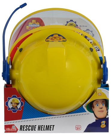 Simba Strażak Sam Kask strażacki ochronny z mikrofonem regulowany