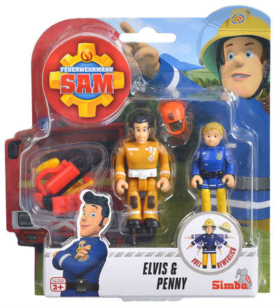 Simba Strażak Sam Zestaw 2 figurek Penny i Elvis + 10 akcesoriów