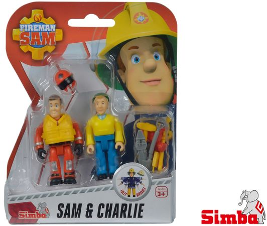 Simba Strażak Sam Zestaw 2 figurek Sam i Charlie + 11 akcesoriów