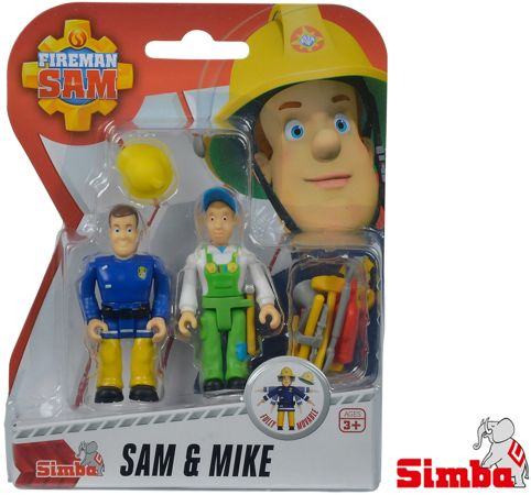 Simba Strażak Sam Zestaw 2 figurek Sam i Mike + 11 akcesoriów